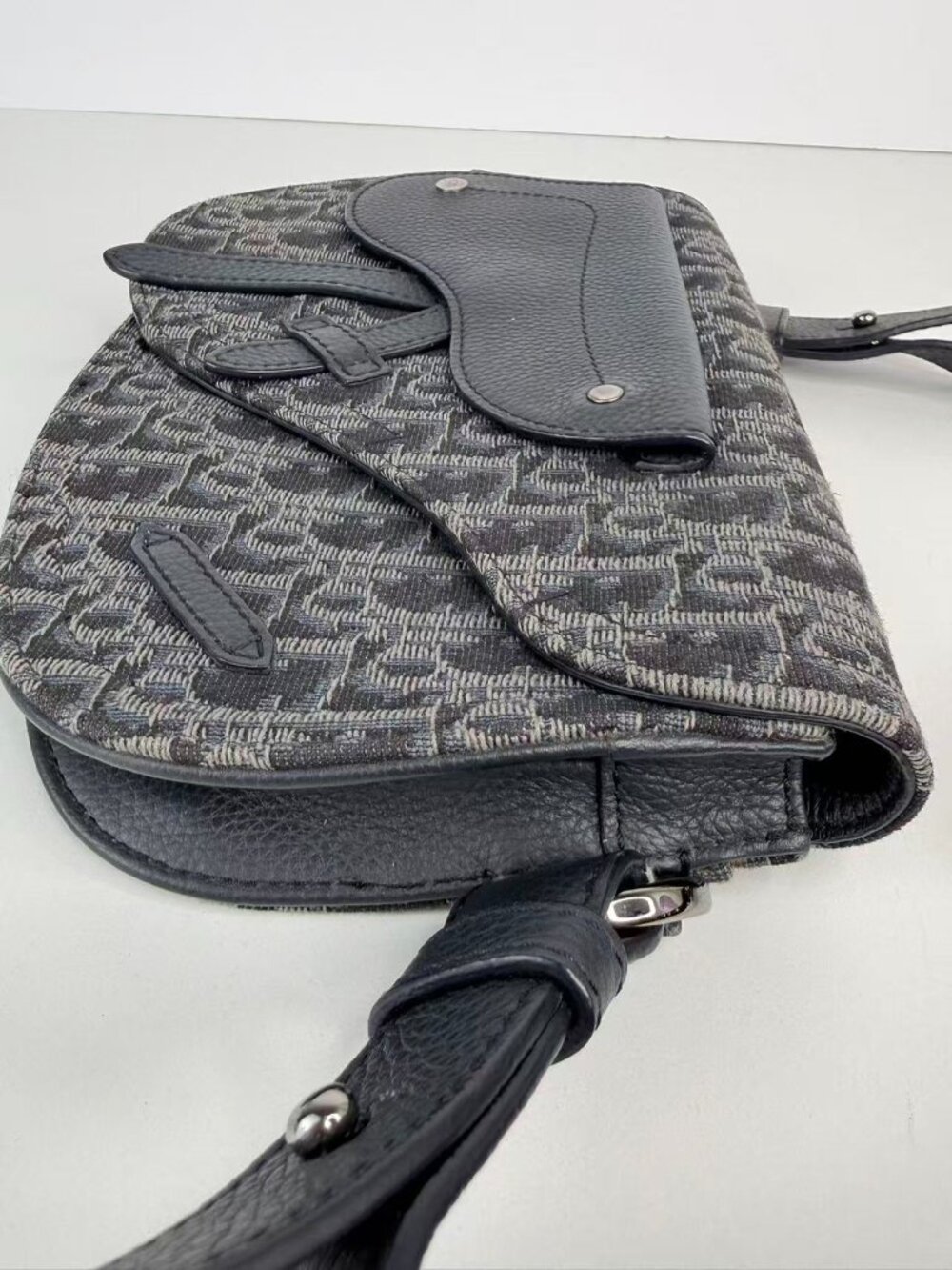 Christian Dior Saddle Oblique Jacquard Canvas Shoulder Crossbody Bag - Picture 5 of 12